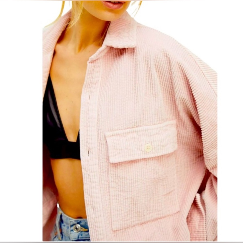 🤑 Free People x CP Shades Oversized Corduroy Button Down Shirt - Picture 2 of 12